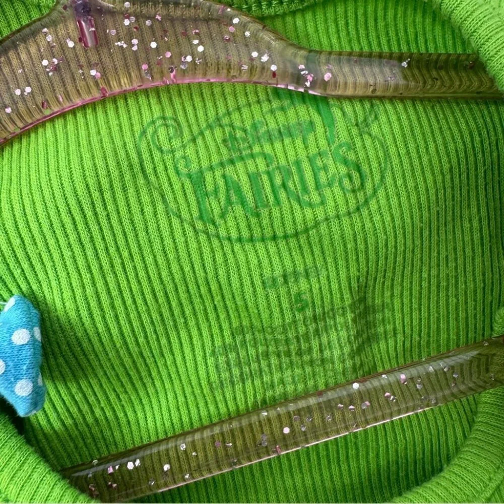 Disney tinkerbell tank top ruffle frill bottom sparkly decal fairy sweet y2k